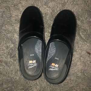 only worn once, black DANSKOS. wide!